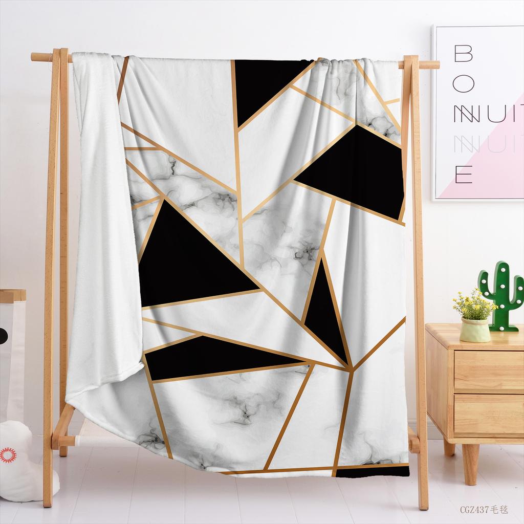 Böhmische Digital bedruckte Flanell Multilaterale Karodecke Decke Farbe Klecks