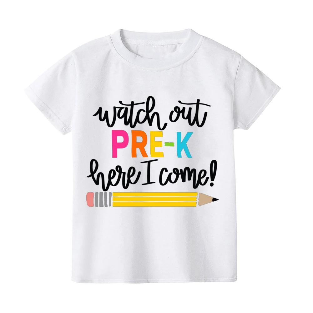 First Day of Kindergarten Kid TShirt Girl Boy Clothes Back To School Shirt Preschool 15th Grade Child Shirts School Opens Gift
