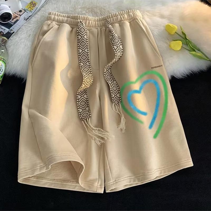 

Повседневные шорты, мужские летние брюки с пятью точками, свободные и универсальные спортивные брюки большого размера со шнурком 5XL абрикосовый