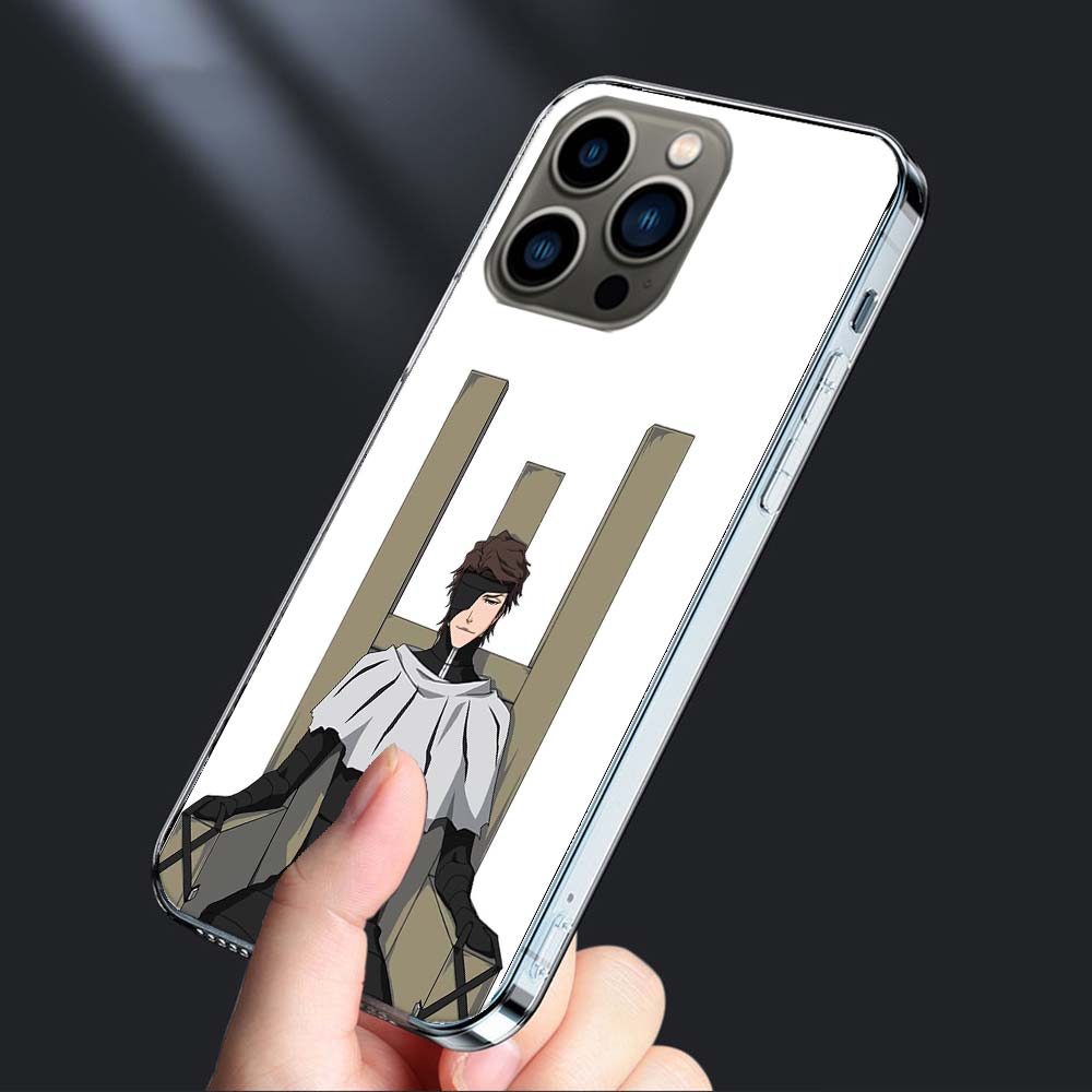 Bleach Aizen Sousuke Phone Case For Iphone 16E 15 Pro 14 Plus 17E 16 17 Pro Max Air 11 12 13 Mini Shockproof Capa Cute Cover