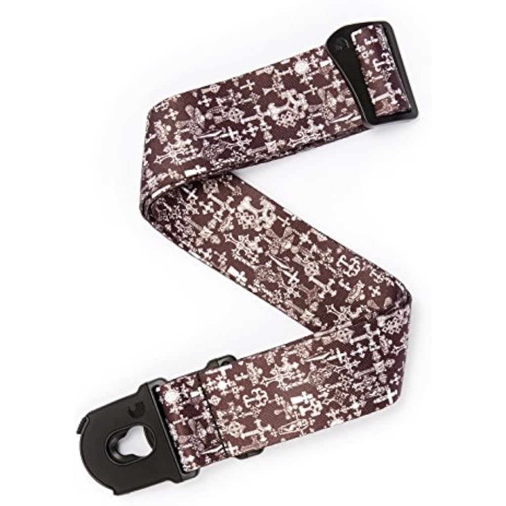 D'Addario Daddario Guitar Strap with Lock Structure Alchemy Gothic Planet Lock Strap 50ALP02 Goth...
