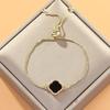 Women's Adjustable Roman Numeral Four-Leaf Clover Bracelet - Fashionable, Simple, Versatile for Tourist Attractions