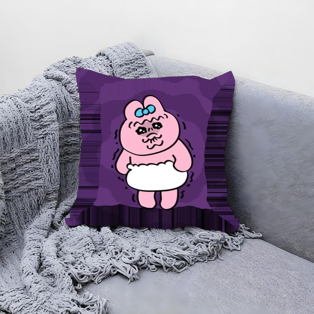 Kawaii O-Opanchu Usag Cushion Cover Comfortable Reversible Pillow Cover Ideal for Car Sofa Bedroom & Beyond