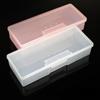 2pcs Clear Plastic Nail Tool and Cosmetic Organizer Box Countertop Lightweight Storage Solution for Manicure Supplies