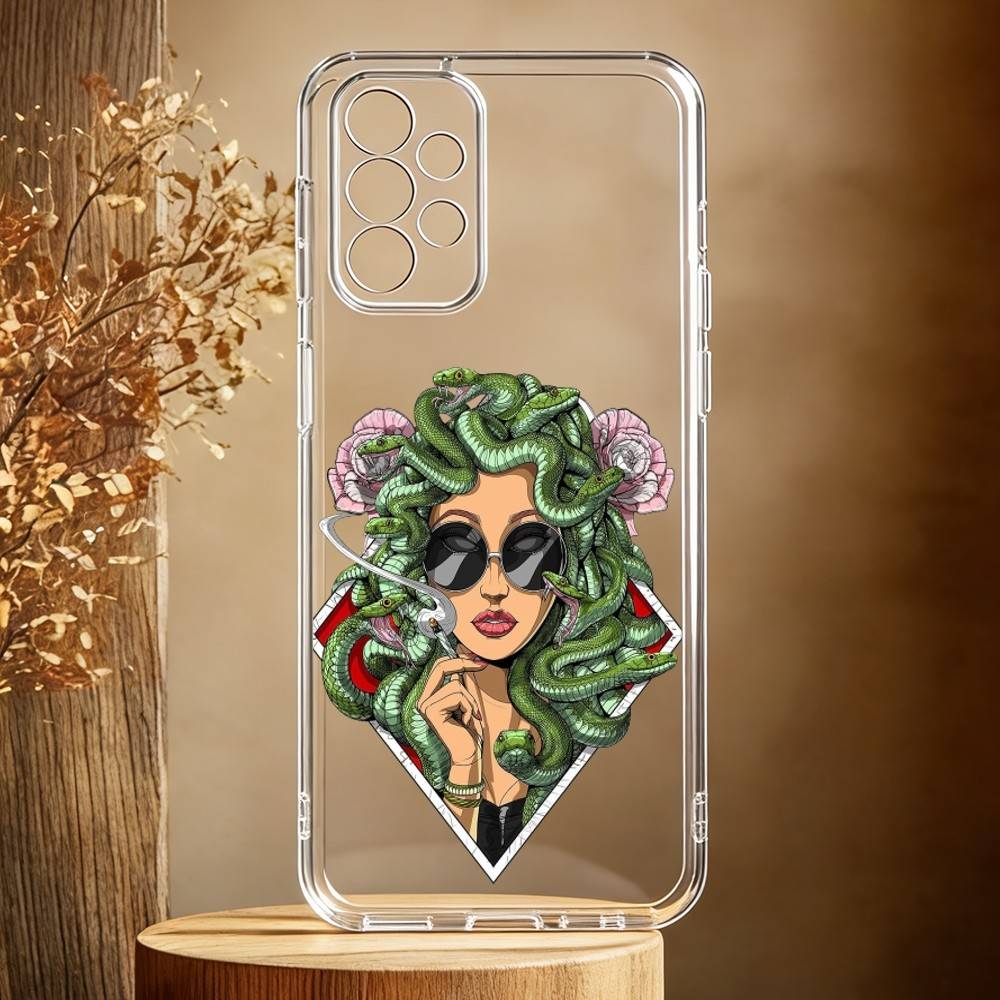Medusa Griechische Mythologie Handyhülle Für Samsung Galaxy A71,A70,A52,A51,A40,A30 Transparente Hülle
