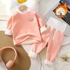 Children's Warm Velvet Underwear Set - Boys & Girls Autumn/Winter Pajamas