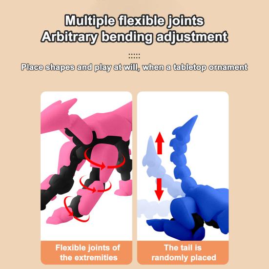 3D Printed Hound Action Figure Multi-jointed Movable Robot Dog Model Articulated Animal Figurine Desktop Decoration Kids Adults Gift