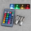 2 Stück 1156 BA15S P21W 382 27SMD 5050 RGB LED Rückfahrlicht Bremslicht Tagfahrlicht Rücklicht Lampen Birnen mit Fernbedienung DC 12V 5W Universal