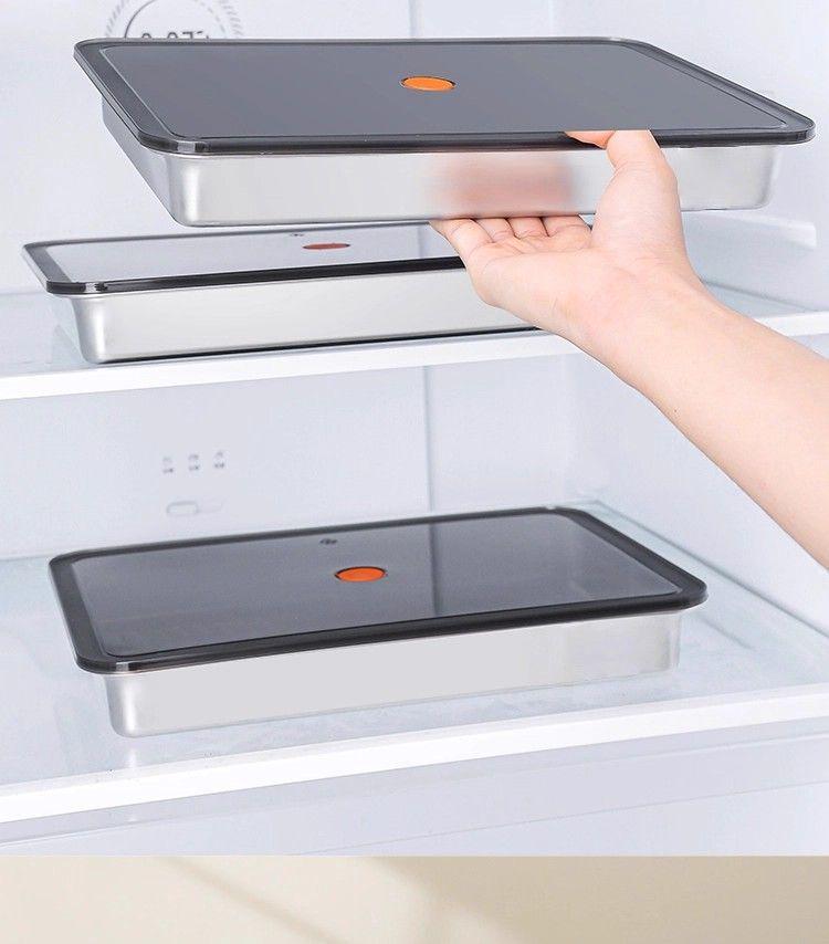 Food-Grade Stainless Steel Dumpling Freezer Storage Box