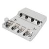 Electric Bass Bridge Replacement 4 Strings Height Adjustable Zinc Alloy Roller String Saddle Bass
