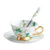 Bone China Coffee Cup and Saucer Set Ceramic Water Cup with Spoon Tea Set