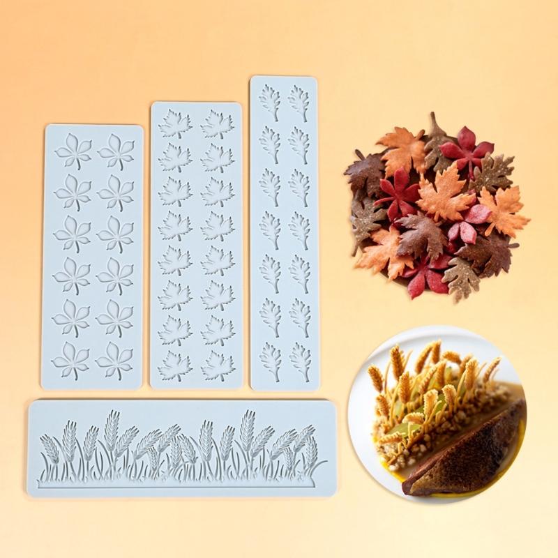 Silicone Chocolate Moulds Leaf Series Fondants Cake Molds Silicone Bakewares Sugar Lace Mats Baking Accessaries
