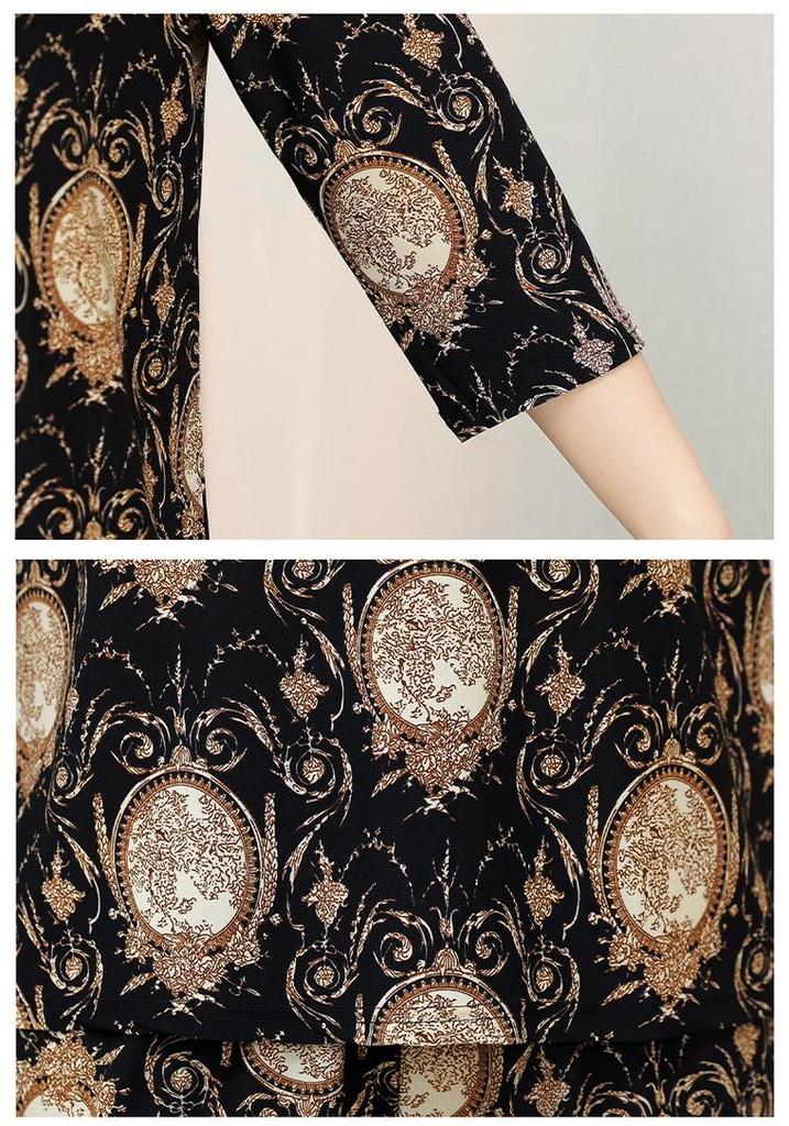 Stylish Summer Two-Piece Set: Loose-Fit Top & High-Waisted Wide-Leg Pants for Middle-Aged & Elderly Women