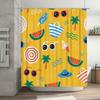 Summer Shower Curtain Set Bright Colorful Watermelon Bath Curtains with Sunglasses Decor for Bathroom 72 x 78 inches (183 cm X 2
