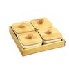 Ceramic 4-Compartment Snack & Dried Fruit Serving Plate