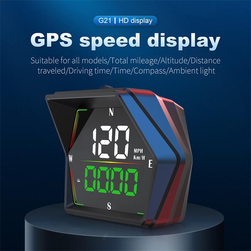 G21 Hud Gps Tachimetro Digitale per Auto Head-Up Display Bussola con Carattere Grande Ora Allarme Eccesso di Velocità Per Tutte le Auto Personalizzato
