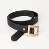 Stylish Women's Square Buckle Leather Belt - Fashionable Korean Design