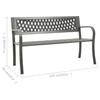 Garden Bench 125 cm Steel Gray