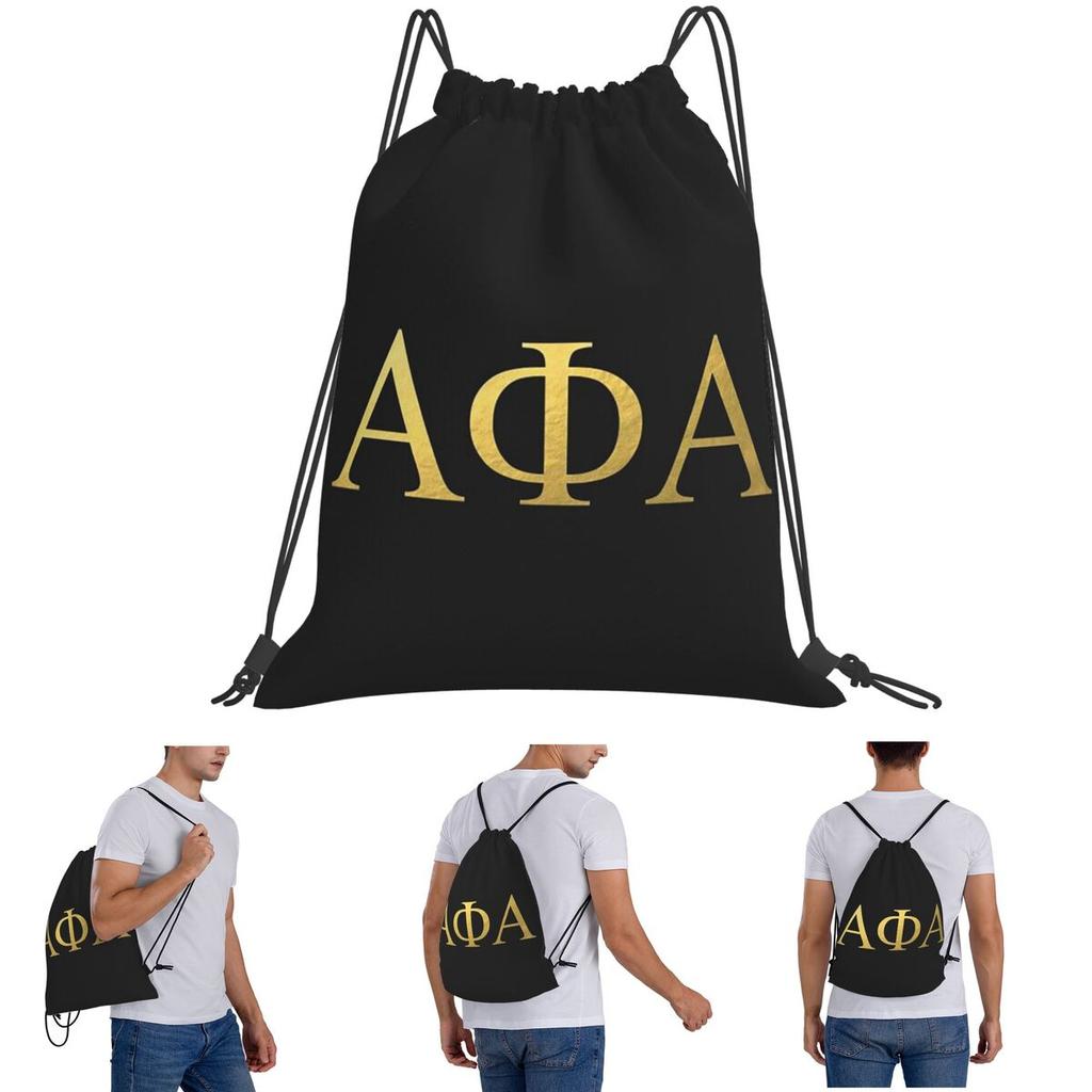 Alpha Phi Alpha Backpacks Casual Drawstring Bundle Pocket Sundries Bag Book Bags for Man Woman Students