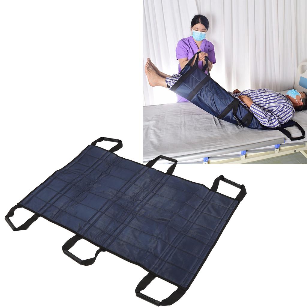 Transfer-Bettlaken Vielseitig Sechs Stabile Griffe Atmungsaktiv Wasserdicht Wiederverwendbar Dreh-Bettauflage für Ältere Patienten