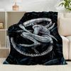 1PC Alien horror Artwork Flannel Blanket Gift, Suitable for Both Men And Women, Soft Ideal for Beds And Sofa, Birthday Or Christmas Gift