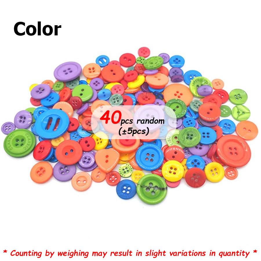 40/80pcs 0.7-2.5cm Round Plastic Button for DIY Crafts Sewing Household Sewing Accessories Clothing Decoration Button