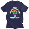 Acceptance Autism Awareness Quotes Tshirt Short Sleeves Fashion Casual Graphic Clothing Loose Oversized 100 Cotton Tee Tops