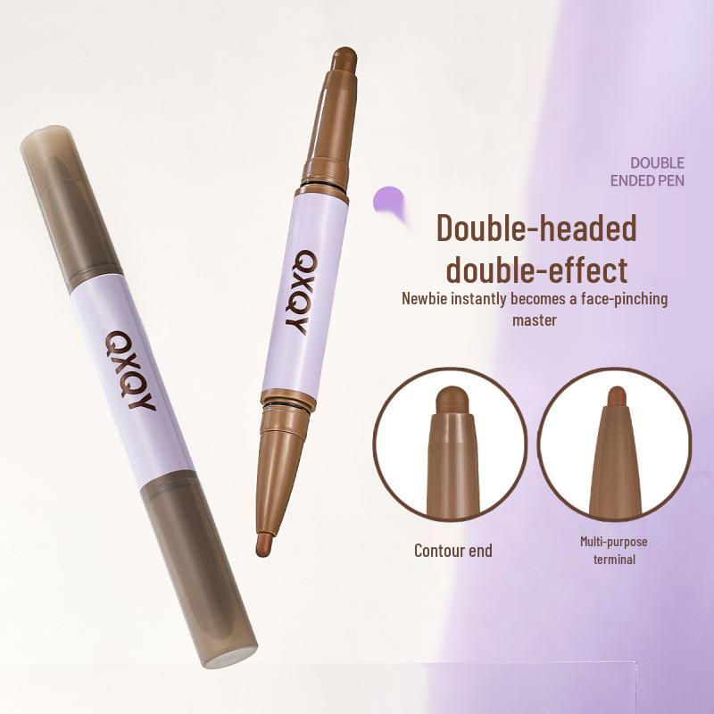 QXQY Double-Ended Contour Stick: Long-Lasting, Silky, Pigmented & Easy-Blend Makeup Pen