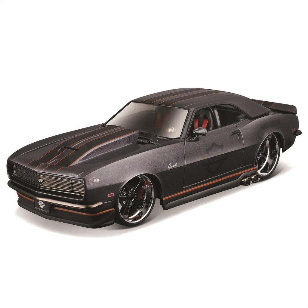 Maisto 1/24 Scale Chevrolet Camaro Z/28 1968 Dark Gray Harley-Davidson Custom Series / Diecast Model Car, Finished Model 32273