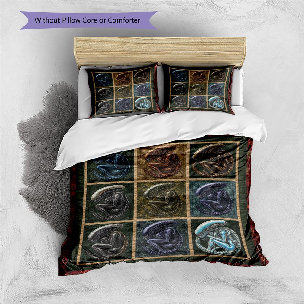 Cartoon Pattern Bedding Quilt Set Quilt Cover Pillowcase Home Decoration Birthday Gift (1 * Duvet Cover + 2 * Pillowcase, Without Core)