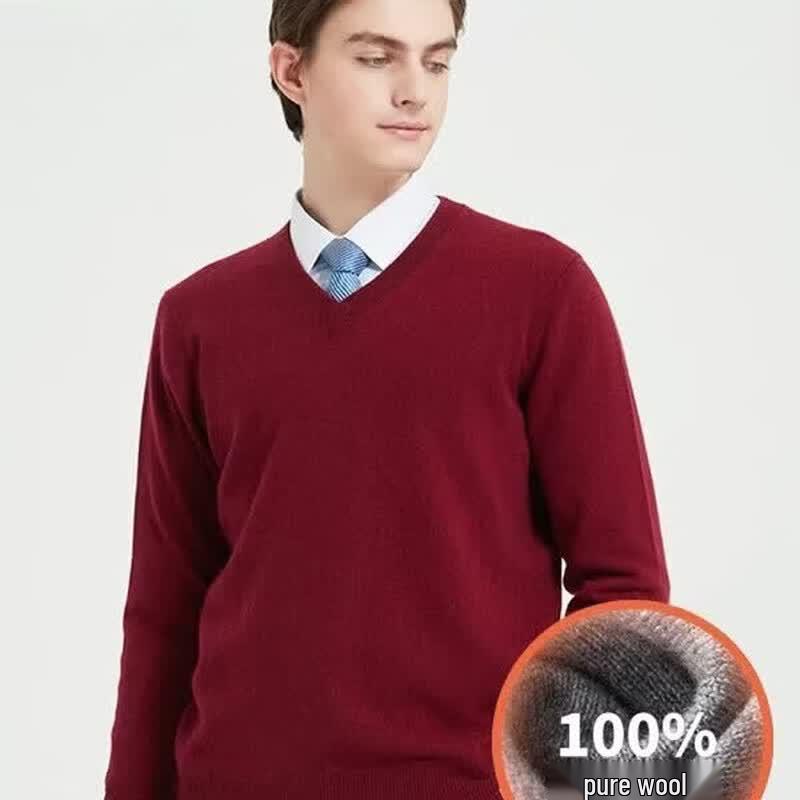 Hengyuanxiang Men s Pure Wool Knitted Sweater XL (175)