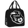 974 Reunion Island Insulated Lunch Bags for Women Maveli Coat of Arms Portable Cooler Thermal Bento Box School