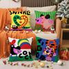 Chinese Zodiac Print Pillow Case Silky Elegant Comfort Sofa Bed Invisible Zipper