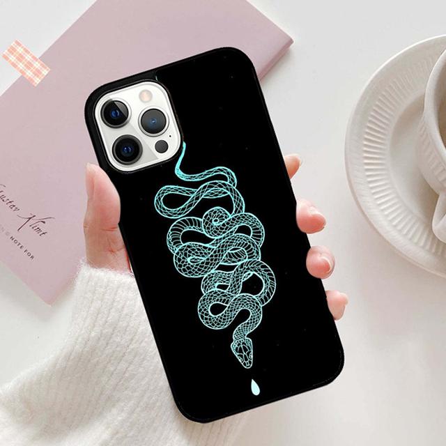 Autumu Snake Illustration Art Phone Case Cover for iPhone 17 Air 16 16e 15 12 11 13 14 Pro Max Apple Plus Coque