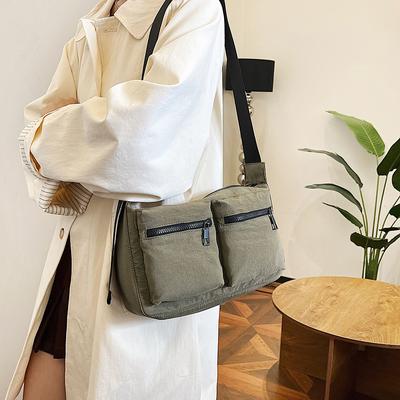 Dámská taška Hobo Bag z nylonu s velkou kapacitou, lehká taška přes rameno, studentská crossbody taška