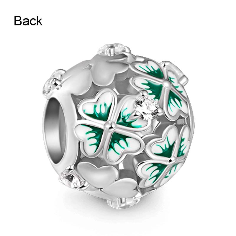 Fashion Copper Lucky Four Leaf Clover Series Charms Beadsad Aptation Fit Original Diy Bracelet Birthday Jewelry