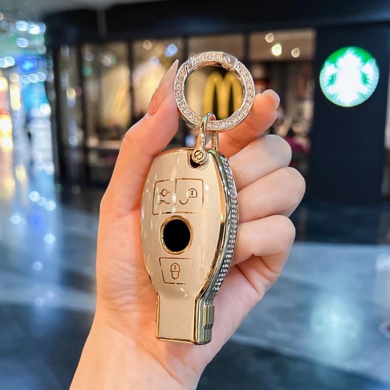 For Mercedes Benz Keycase C E A B S Class Gle Gla Glb Glc Gls Amg Car Key Bag Exquisite Durable Car Interior