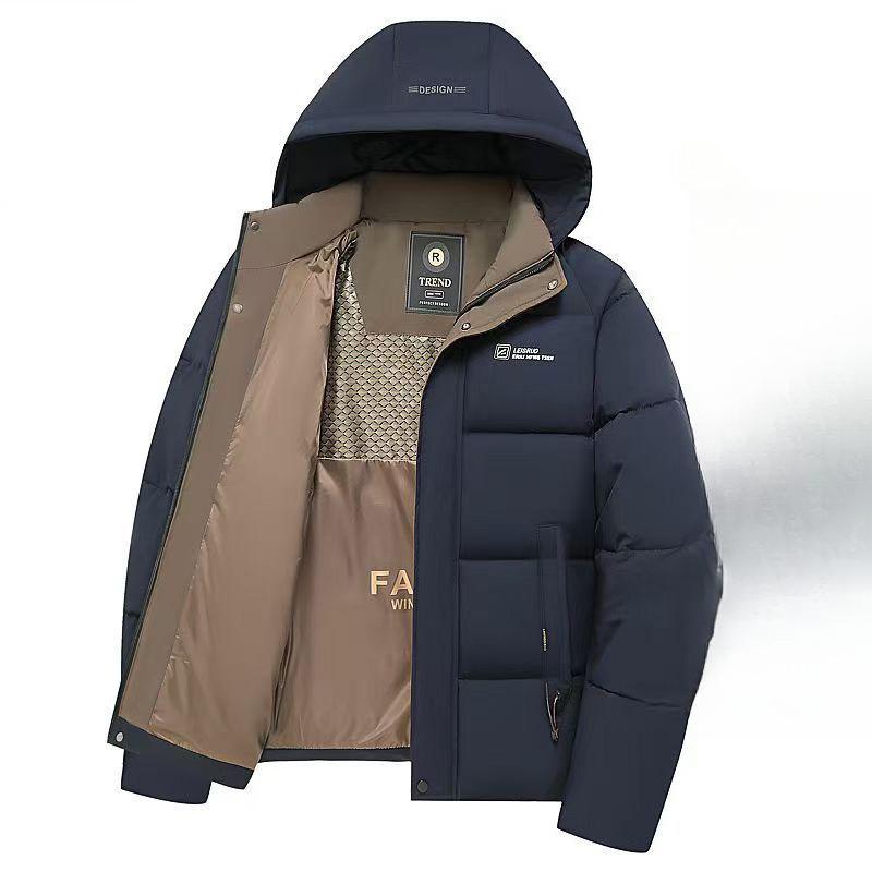 

Флис Утолщенная Хлопковая Одежда Съемный Капюшон Хлопковая Одежда Зима Новая Мужская Одежда Корейская Версия Повседневная XXXXXL тёмно-синий