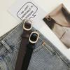 Black Womens Ontrend Pu Belt With Chic Automatic Closure For Effortless Fashion