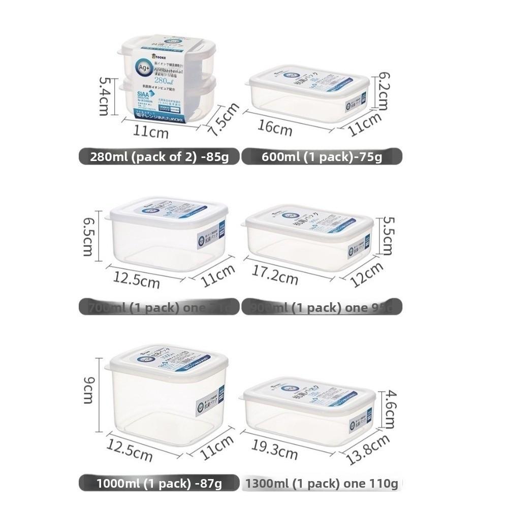 With Lid Refrigerator Organizer Transparent Sealed Fresh-Keeping Box Antibacterial Food Grade Frozen Storage Box