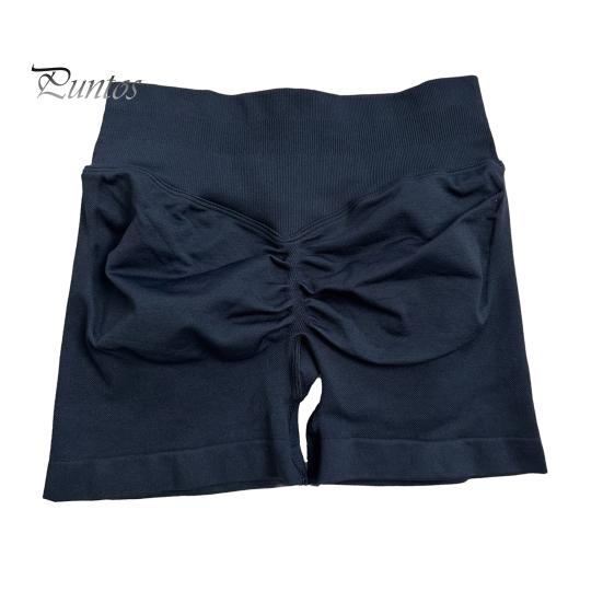 

Шорты для йоги Slim Fit Высокая эластичность Контроль живота Бесшовные Анти-воздействие Подтянутые ягодицы Высокая талия Беговые спортивные шорты для бега M чёрный