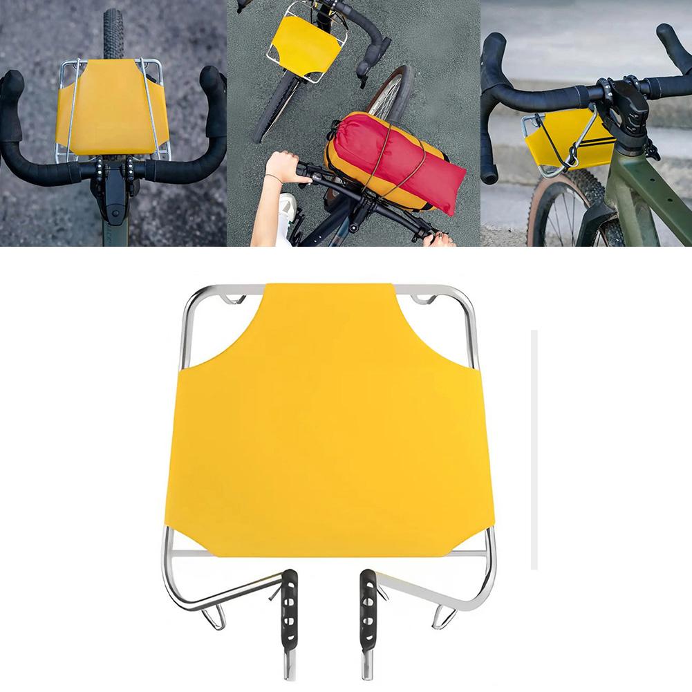 Folding Bike Front Bag Carrier Bicycle Basket Luggage Shelf Bracket Bike Front Rack Carrier for MTB Road Bicycle