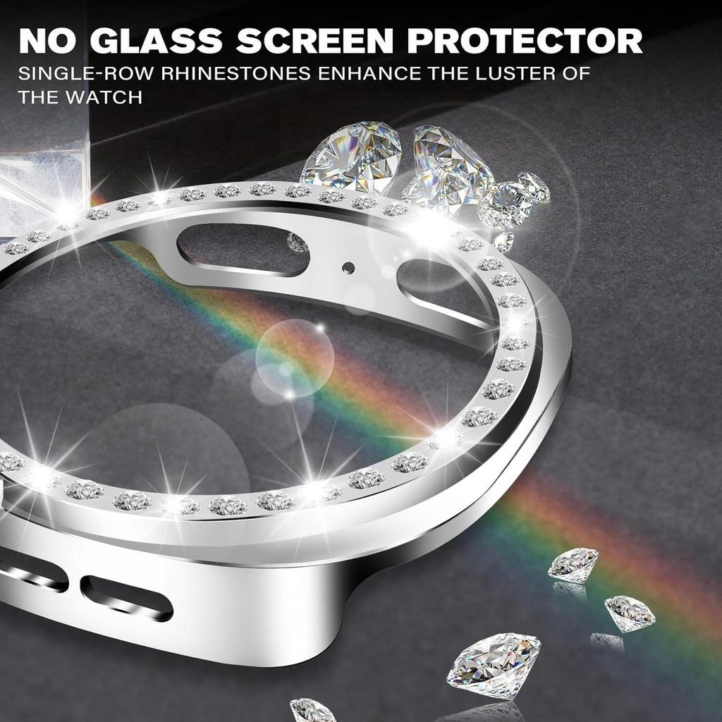 Custodia Bling Diamante per Samsung Galaxy Watch 9 8 40mm 44mm Accessori Guscio Paraurti Protettivo in PC a Muratura Vuoto per Galaxy Watch 8 Cover 44mm 40mm