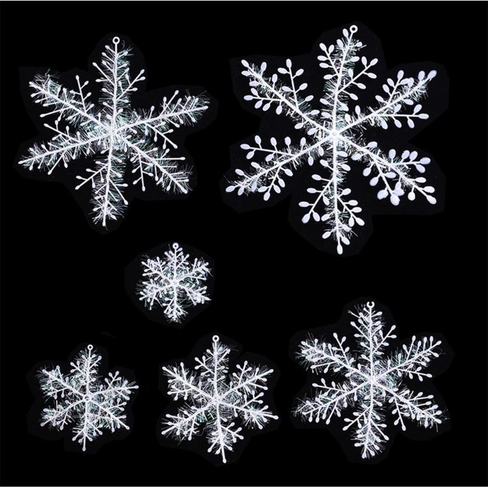 3/30pcs DIY Christmas Snowflake Glitter Xmas Tree Hanging Pendent Fake Snowflake  Party Decor