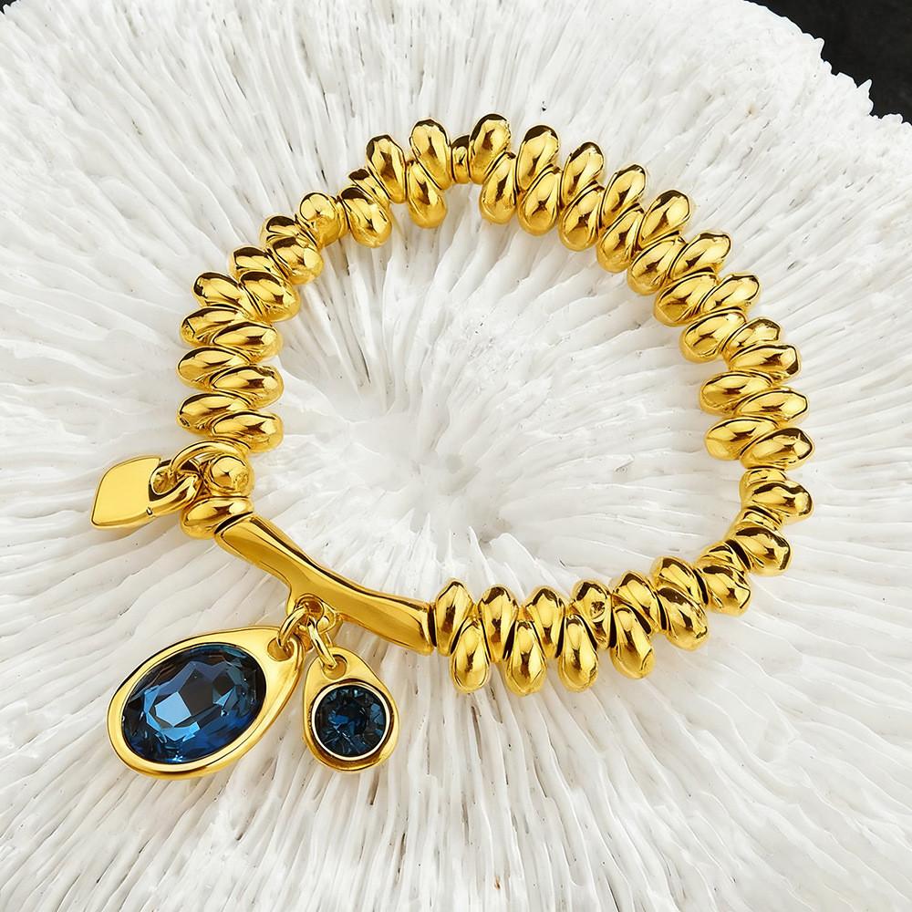 

Geometric Silver Necklace With V Gold Material And Bead Chain For Fashion Women Gold Bracelet