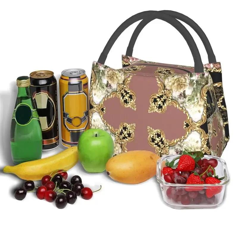 Baroque Art Painting Thermal Insulated Lunch Bags Women Resuable Lunch Tote for Office Outdoor Storage Meal Food Box