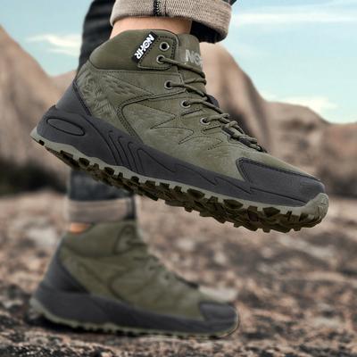 Men's Shoes Outdoor Mountaineering Sports Shoes Spring and Autumn New Youth Wear-resistant Non-slip Lightweight Hiking Shoes Men's Large Size