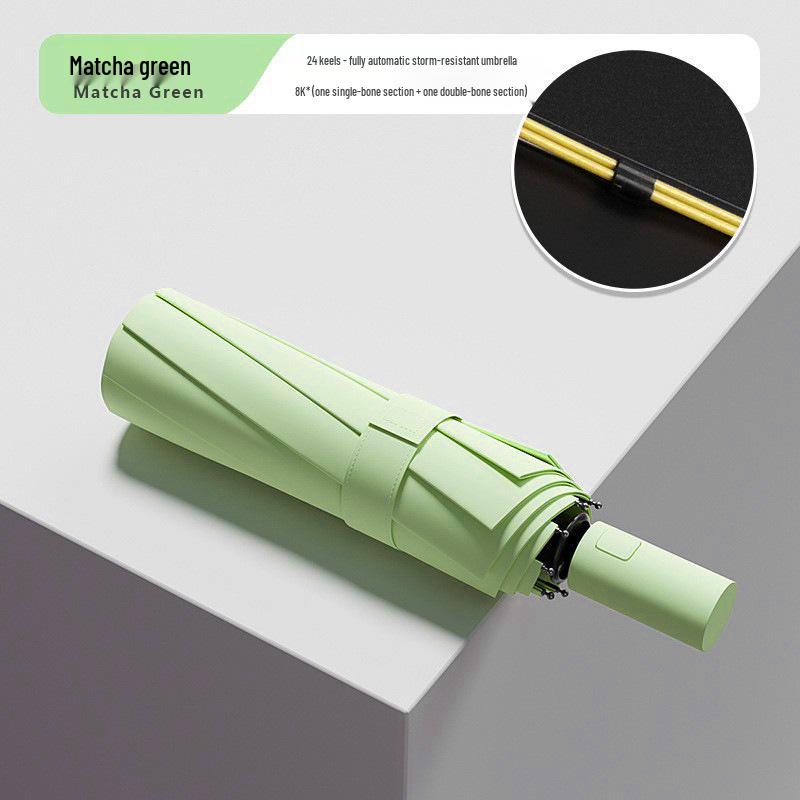 Extra Large Reinforced Automatic Sun & Rain Umbrella with Anti-UV Sunshade and Logo Print