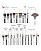 DUcare 31pcs Makeup Brushes Set Powder EyeShadow Blending Eyeliner Eyelash Eyebrow Make Up Brushes Beauty Cosmestic Brush Tool with Bag