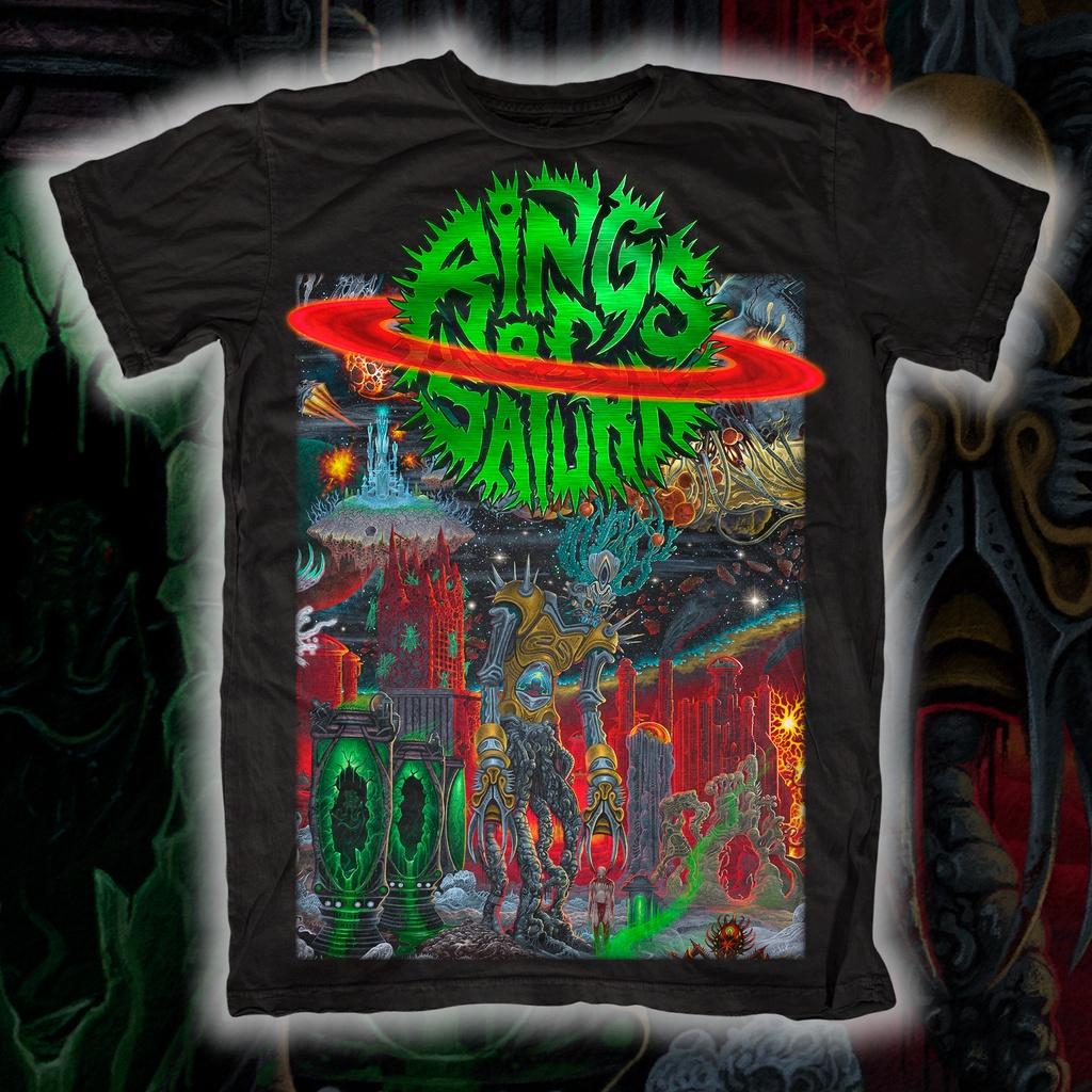 2026New Rings of Saturn Band Graphic Cotton T-shirt Unisex Summer Short Sleeve Fashion Brand Tee Luxury Casual Vintage Retro Top